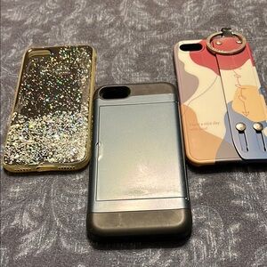 Glitter and Patterned Phone Cases Set